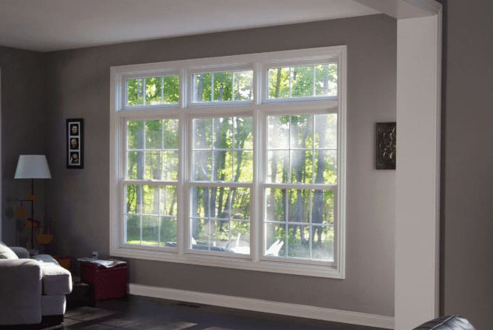 House interior with large window