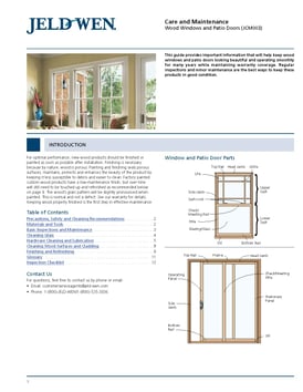 JeldWen Care and Maintenance