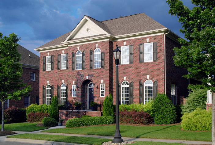 Colonial Home with windows